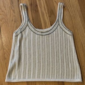 Zara knit beaded tank-top